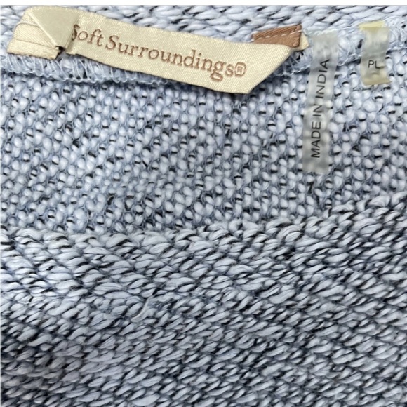 Soft Surroundings Sweater Pullover Size Petite Large Knit Embroidery Accent - Picture 6 of 7